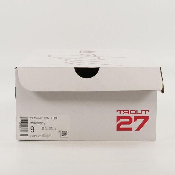 Nike Force Zoom Trout 9 Pro Metal Baseball \'Red\' FB2907-600 Cleat Size 9